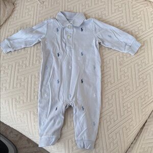 Polo by Ralph Lauren Pastel Blue Kids Footie